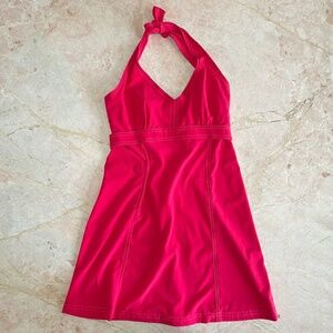 Athleta Sporty hot pink halter dress